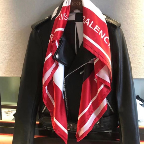 Balenciaga womens leather biker jacket